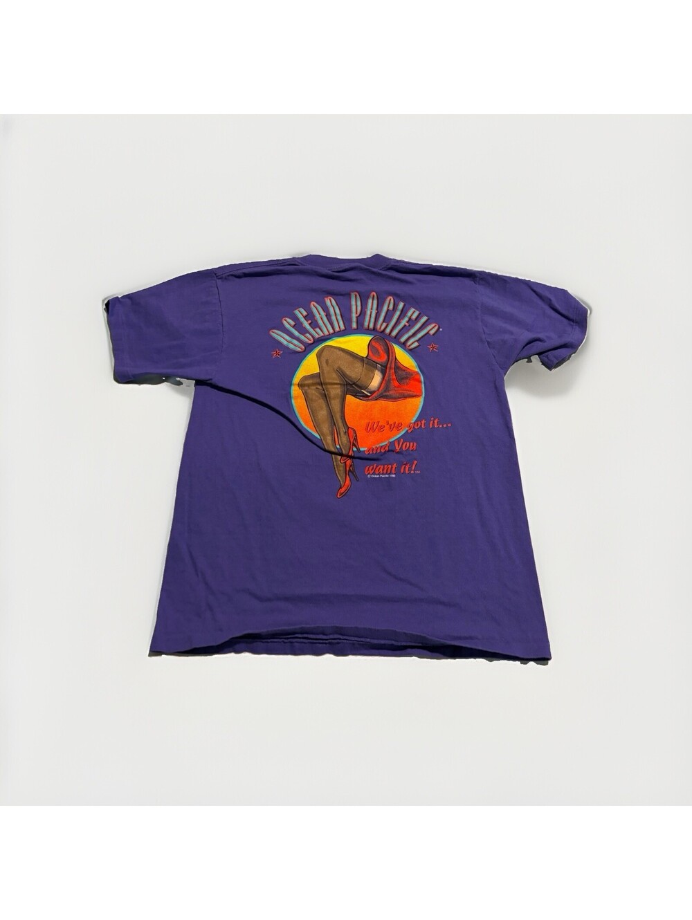 Vintage Deadstock Ocean Pacific 90s Surf Tshirt Sexy Xl 1993 Surf Skate Sz M